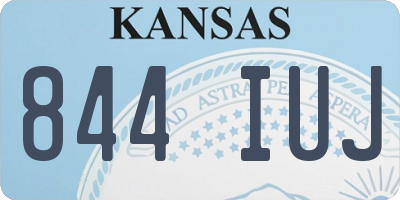 KS license plate 844IUJ