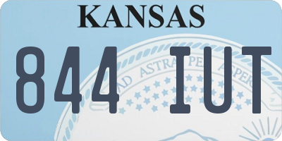 KS license plate 844IUT