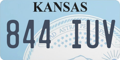 KS license plate 844IUV