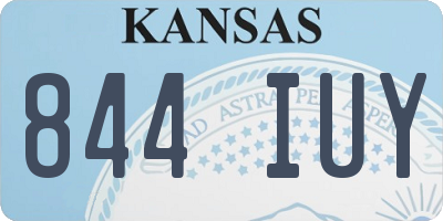 KS license plate 844IUY