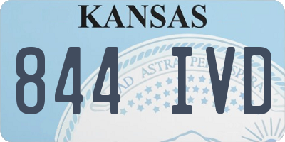 KS license plate 844IVD
