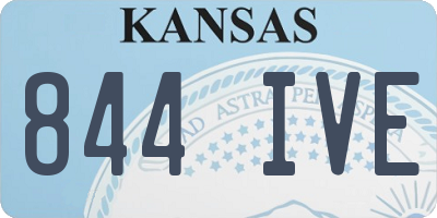 KS license plate 844IVE