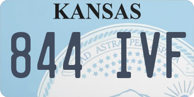 KS license plate 844IVF