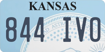 KS license plate 844IVO