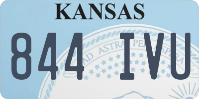 KS license plate 844IVU