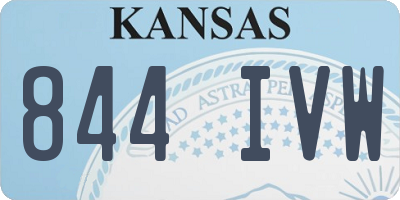 KS license plate 844IVW