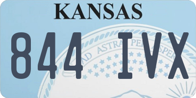 KS license plate 844IVX