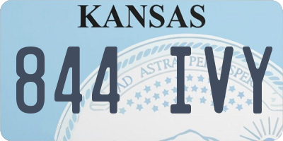 KS license plate 844IVY