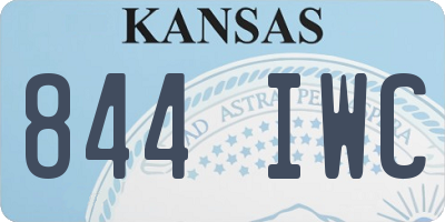 KS license plate 844IWC