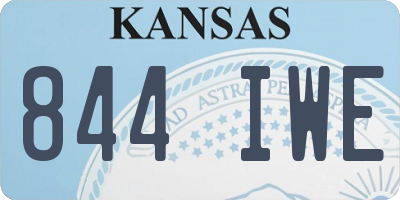 KS license plate 844IWE