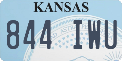KS license plate 844IWU