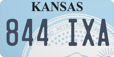 KS license plate 844IXA