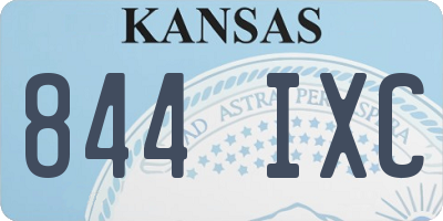 KS license plate 844IXC
