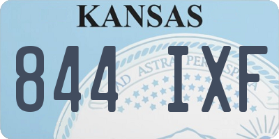KS license plate 844IXF