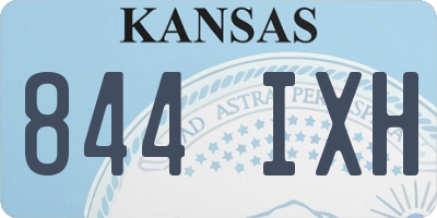 KS license plate 844IXH