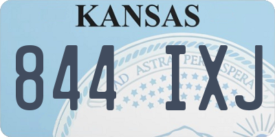 KS license plate 844IXJ