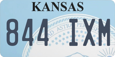 KS license plate 844IXM