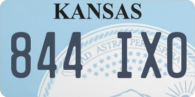 KS license plate 844IXO