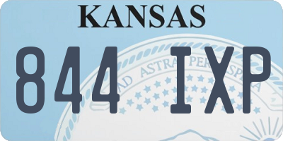 KS license plate 844IXP