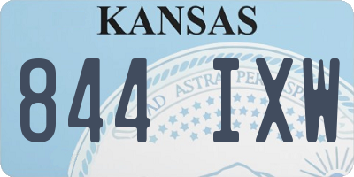 KS license plate 844IXW