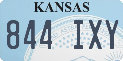 KS license plate 844IXY