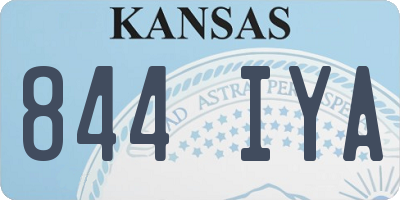 KS license plate 844IYA