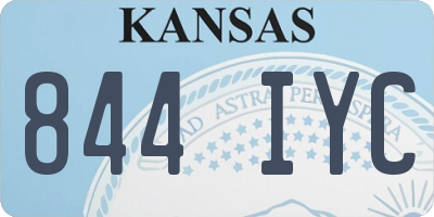 KS license plate 844IYC