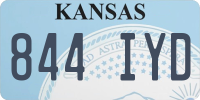 KS license plate 844IYD