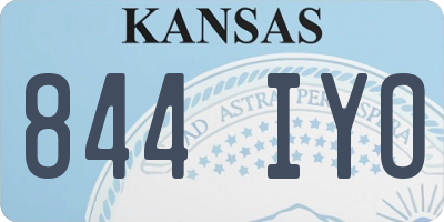 KS license plate 844IYO
