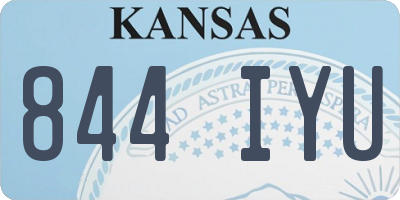 KS license plate 844IYU
