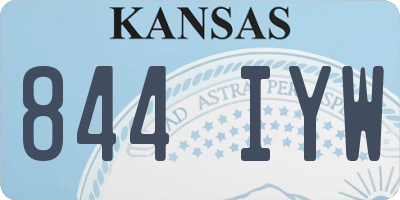 KS license plate 844IYW