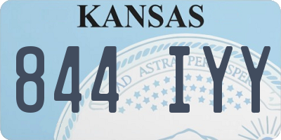 KS license plate 844IYY