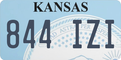 KS license plate 844IZI