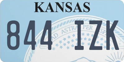 KS license plate 844IZK