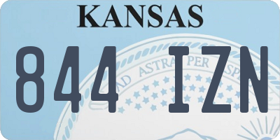 KS license plate 844IZN