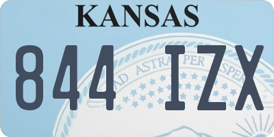 KS license plate 844IZX