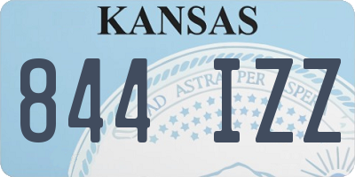 KS license plate 844IZZ