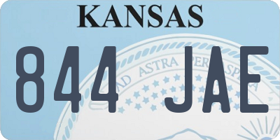 KS license plate 844JAE