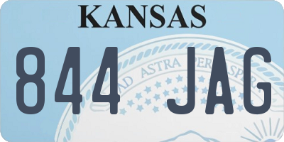 KS license plate 844JAG