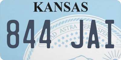 KS license plate 844JAI