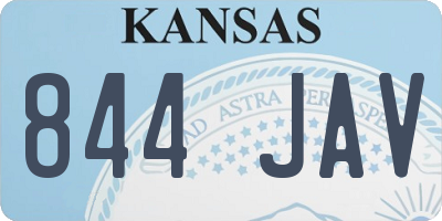 KS license plate 844JAV