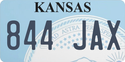 KS license plate 844JAX