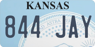 KS license plate 844JAY