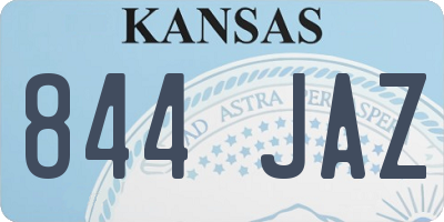 KS license plate 844JAZ