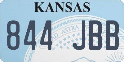 KS license plate 844JBB
