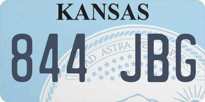 KS license plate 844JBG