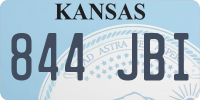 KS license plate 844JBI