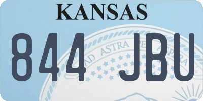 KS license plate 844JBU