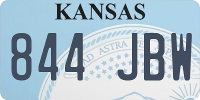KS license plate 844JBW