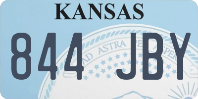 KS license plate 844JBY